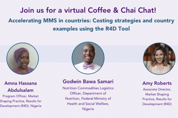 HMHB Coffee and Chai Chat on Costing Strategies for MMS Introduction and Country Examples Using the R4D Tool